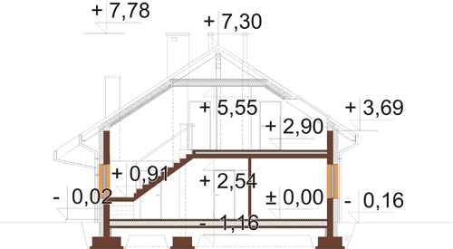 Projekt domu Ronda
2 L-6832 - przekrój A-A