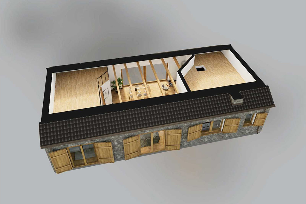 Projekt domu Tingo 2 L-6840 - rzut 3D poddasza