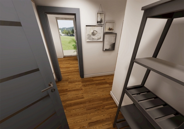 Projekt domu Xanten 2 L-6844 - przykładowa aranżacja holu