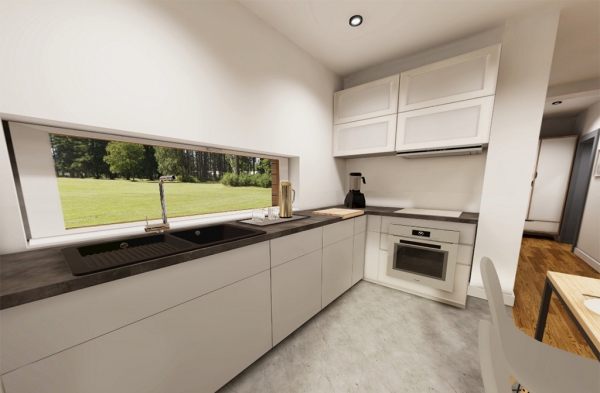 Projekt domu Xanten 2 L-6844 - przykładowa aranżacja kuchni