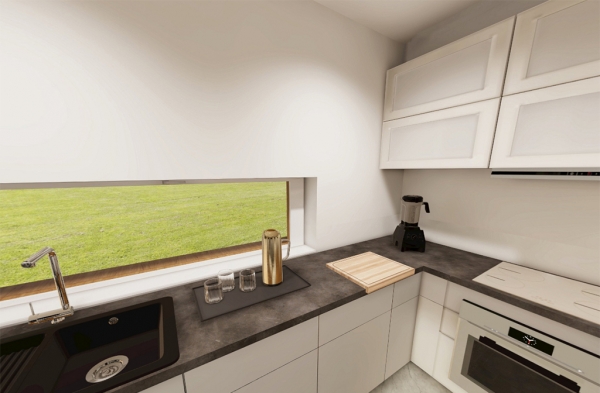 Projekt domu Xanten 2 L-6844 - przykładowa aranżacja kuchni - ujęcie 2