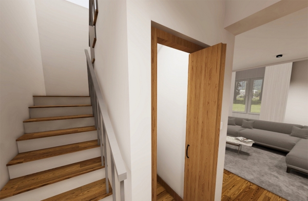 Projekt domu Victrix 2 L-6848 - przykładowa aranżacja holu - ujęcie 2