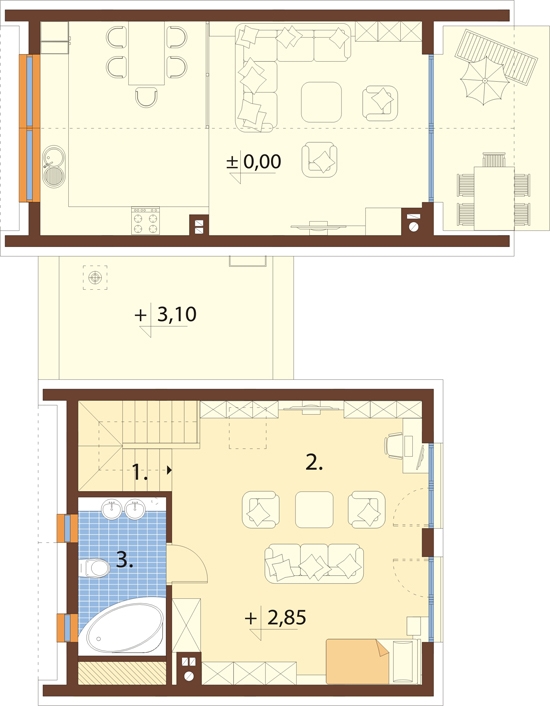 Projekt domu Salone 2 L-6852 - rzut poddasza