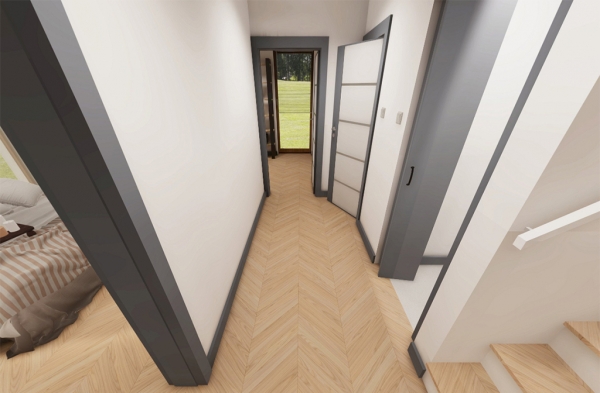 Projekt domu Salone 2 L-6852 - przykładowa aranżacja korytarza