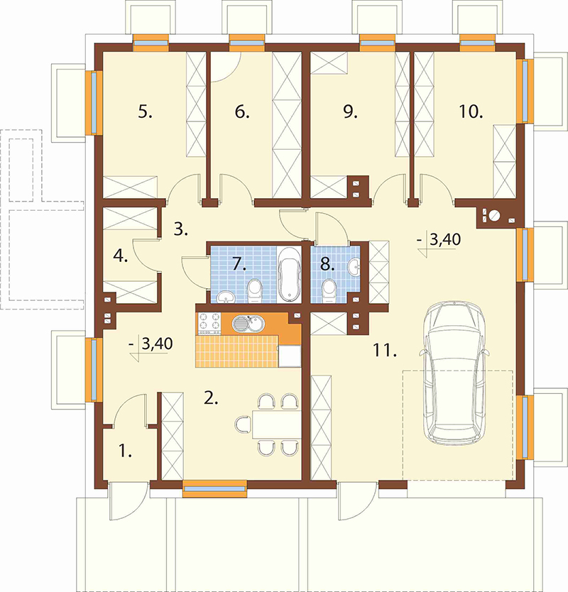 Projekt domu Vicus 2 L-6913 – rzut piwnicy