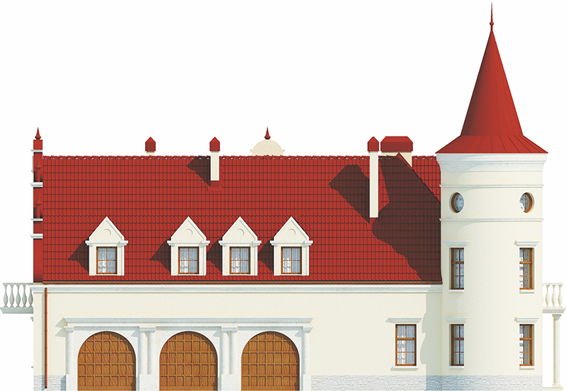 Projekt domu Słoszewice RW-04 - elewacja prawa