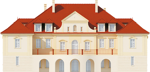 Projekt domu Czyżów RW-05 - elewacja ogrodowa