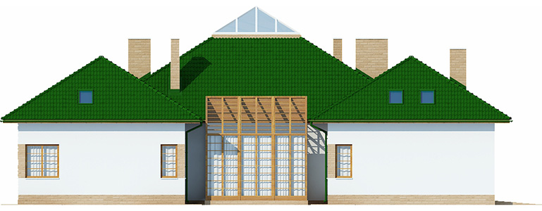 Projekt domu Tylicz RW-06 - elewacja lewa