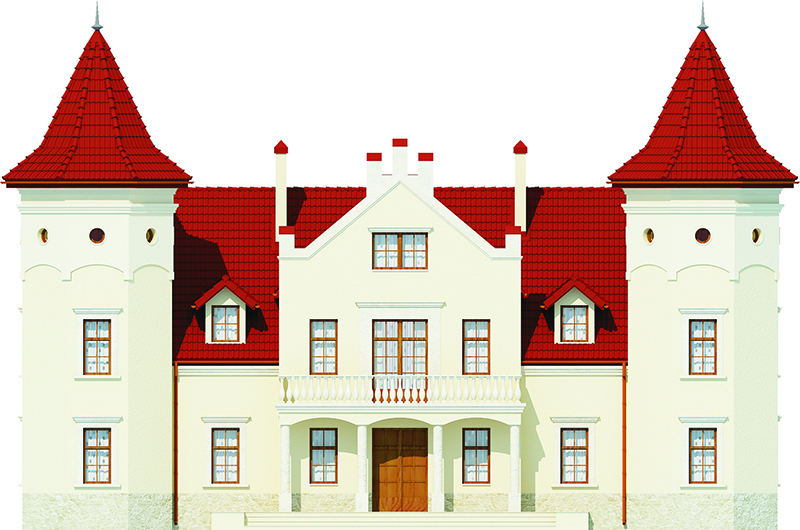 Projekt domu Sokołowiec 2 RWL-03 - elewacja frontowa