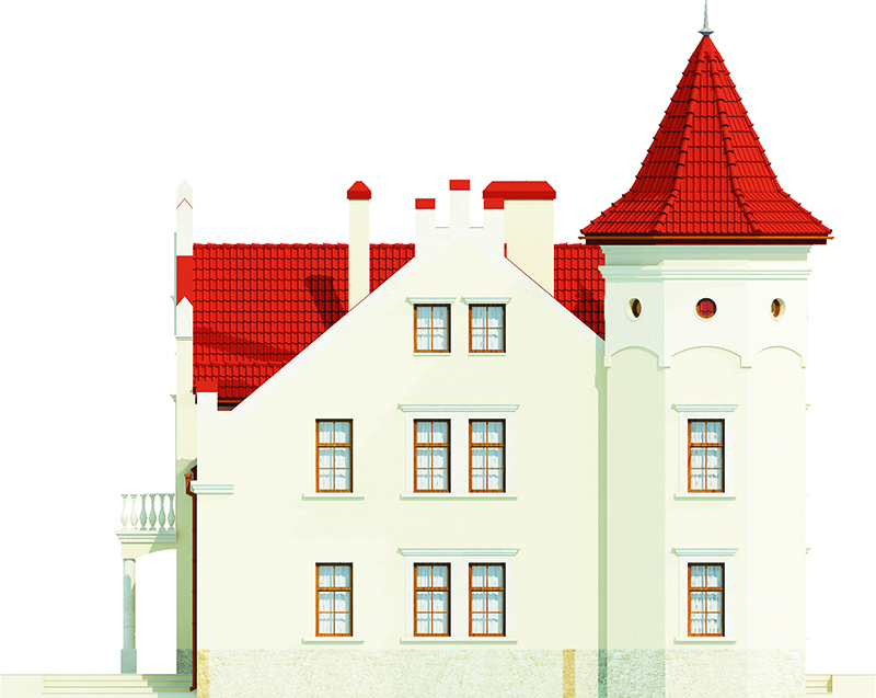 Projekt domu Sokołowiec 2 RWL-03 - elewacja lewa