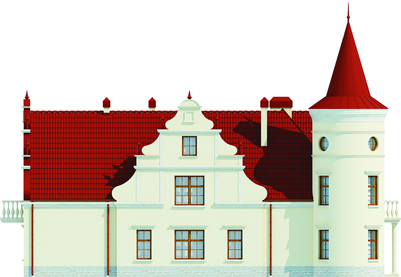 Projekt domu Słoszewice 2 RWL-04 - elewacja prawa