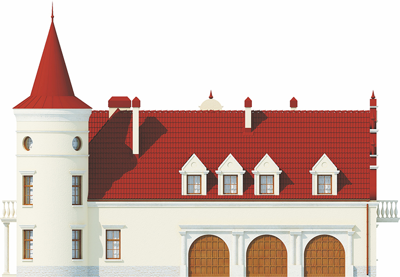 Projekt domu Słoszewice 2 RWL-04 - elewacja lewa