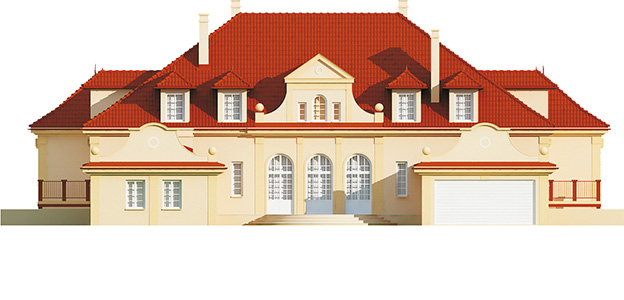 Projekt domu Czyżów 2 RWL-05 - elewacja frontowa